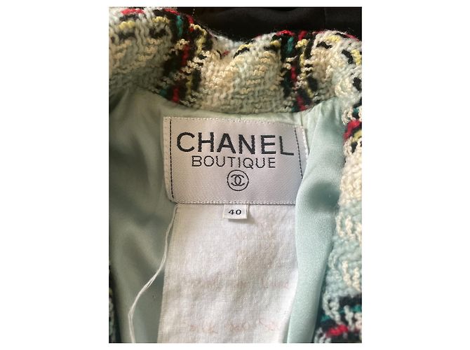 Cambon Chanel 1995 runway Barbie Blue Jacket FR38 - view 6