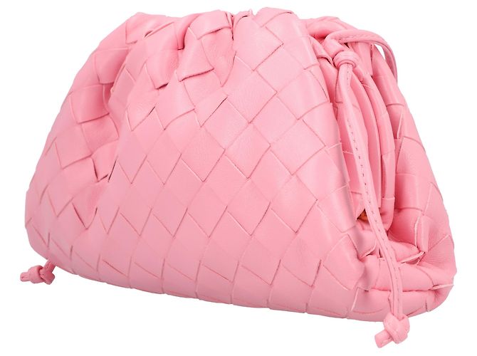 Mini pochette di Bottega Veneta rosa - vista 4