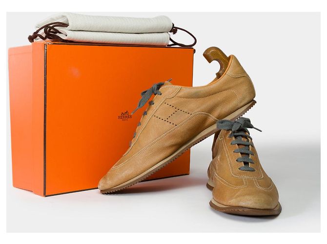 Hermès Scarpa HERMES in Pelle Beige - 101921 - vista 2