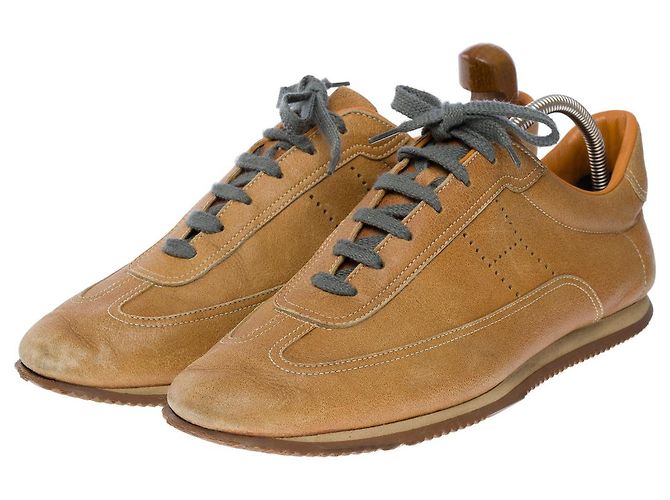 Hermès Scarpa HERMES in Pelle Beige - 101921 - vista 3