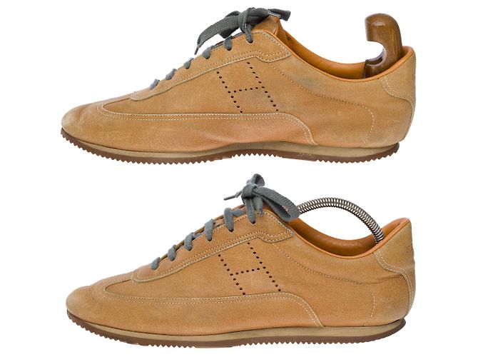 Hermès Scarpa HERMES in Pelle Beige - 101921 - vista 5