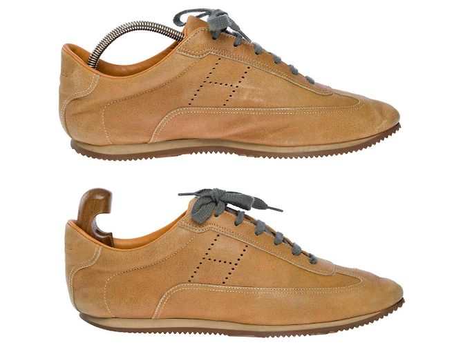Hermès Scarpa HERMES in Pelle Beige - 101921 - vista 6
