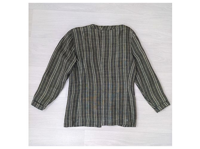 Vintage 80s Gianni Versace linen blazer Green ref.1419126 - Joli