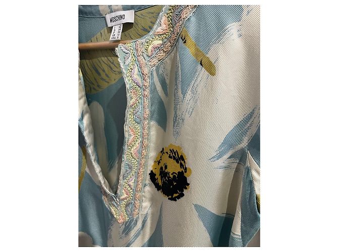 Vestidos MOSCHINO T.Internacional M Seda Azul - vista 2