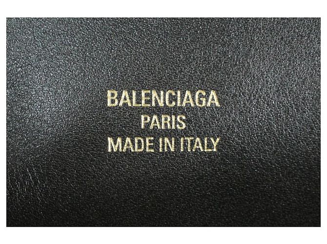 Borsa Balenciaga Money in Pelle Nera con Tracolla Nero - vista 6