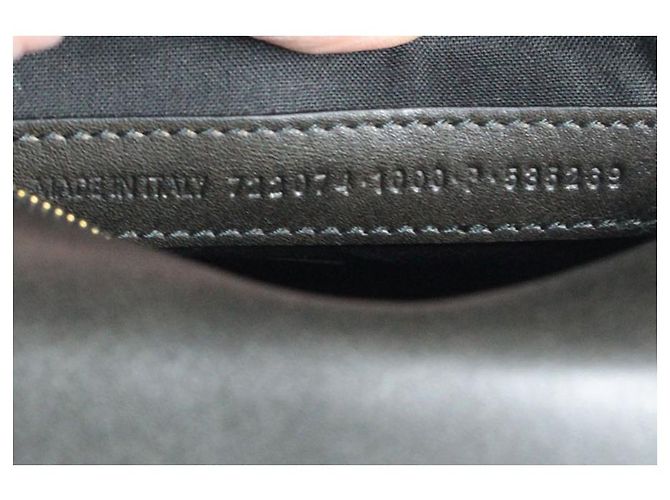 Borsa Balenciaga Money in Pelle Nera con Tracolla Nero - vista 7