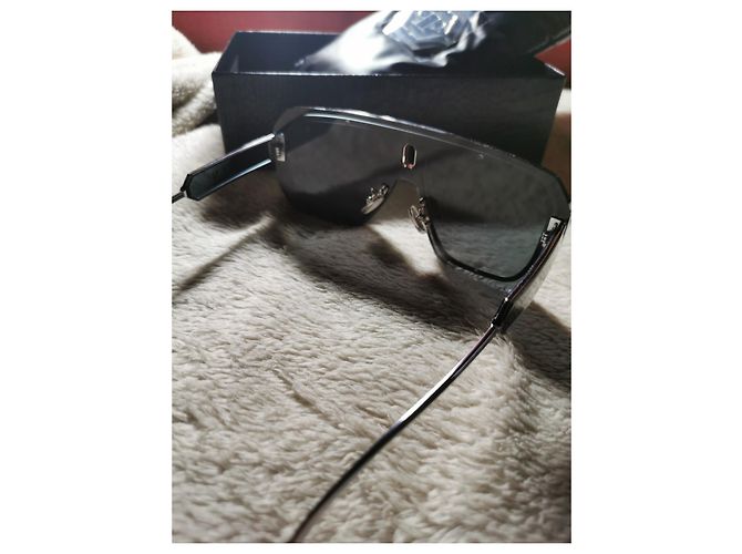 Occhiali da sole Philipp Plein neri in metallo uomo Nero - vista 4