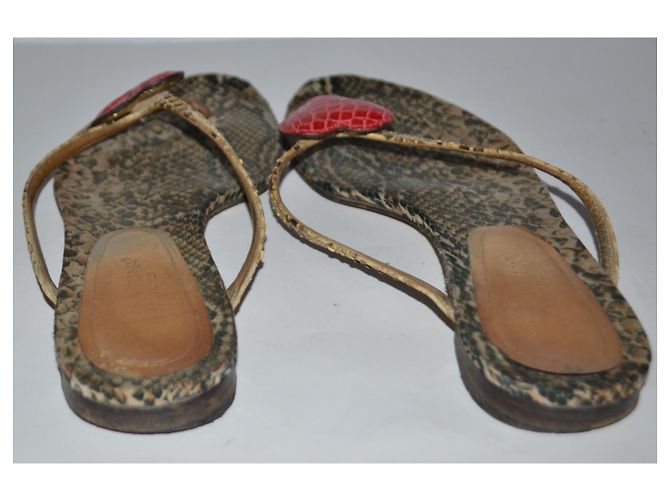 Dolce & Gabbana Python Print Leder Flip-Flops 39 Mehrfarben - Ansicht 2