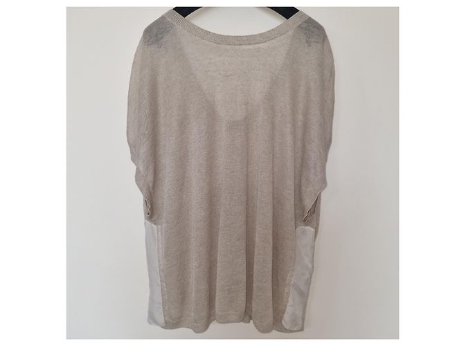 By Malene Birger Top de verano de lino ultra ligero MALENE BIRGER oversize M Beige - vista 2