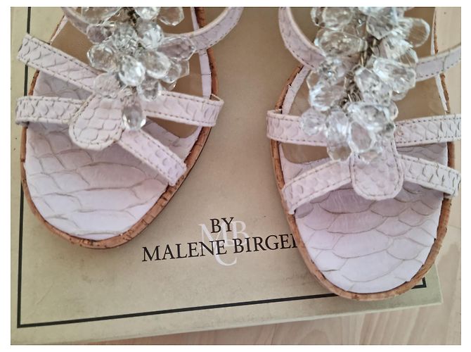 By Malene Birger Sandali in pelle esotica MALENE BIRGER viola pastello 39 + scatola Porpora - vista 2