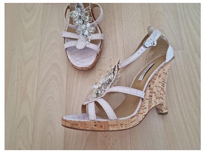By Malene Birger Sandali in pelle esotica MALENE BIRGER viola pastello 39 + scatola Porpora - vista 3