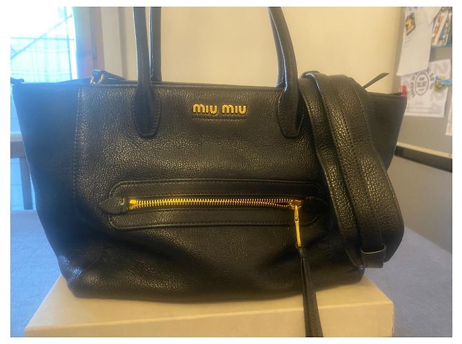 Borsa a mano Miu Miu in pelle nera Nero - vista 2