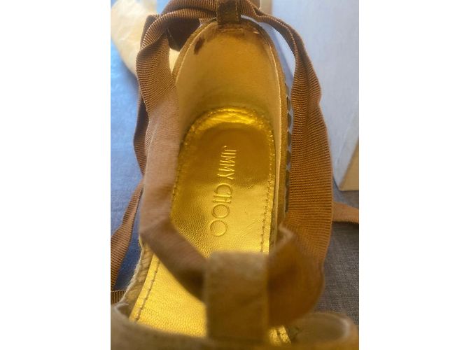 Jimmy Choo Espadrilles Leder Hellbraun 37 - Ansicht 5