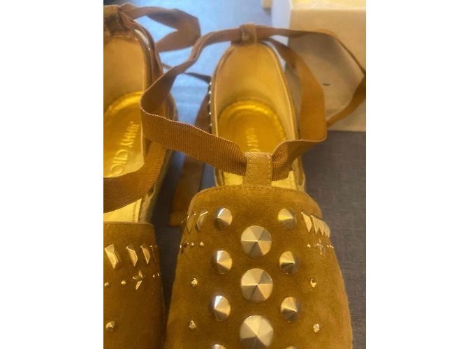 Jimmy Choo Espadrilles Leder Hellbraun 37 - Ansicht 4