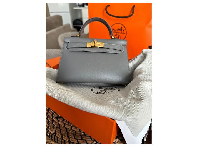 Hermès Kelly II Sellier Mini Grigio in Pelle - vista 3