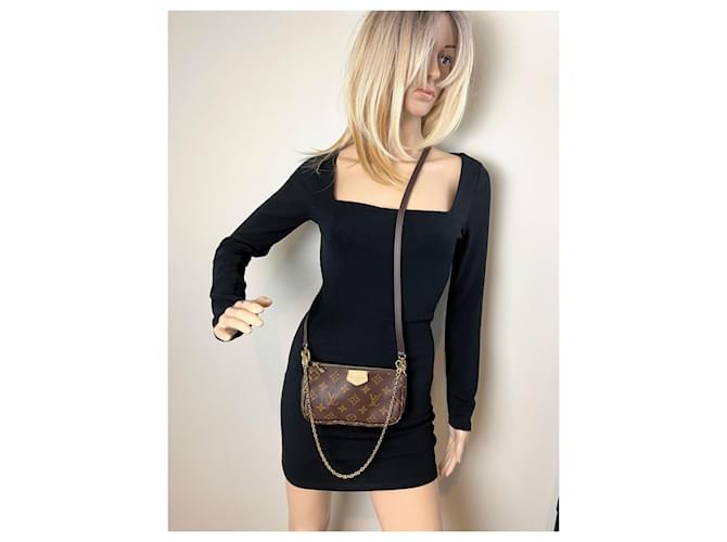 Pochette Louis Vuitton della borsa a tracolla Multi Pochette Marrone - vista 5