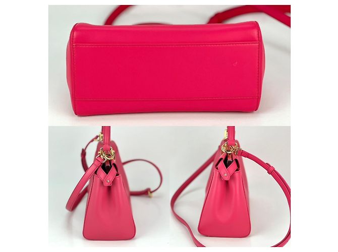 Fendi Mini Peekaboo rosa Leder Schultertasche Pink - Ansicht 6