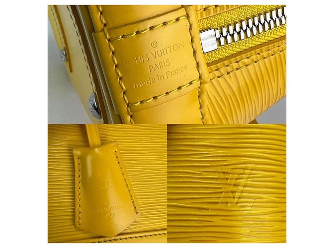 LOUIS VUITTON Alma BB Epi Leder Umhängetasche Gelb - Ansicht 4