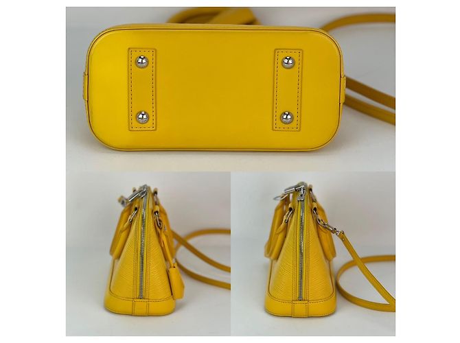 LOUIS VUITTON Alma BB Epi Leder Umhängetasche Gelb - Ansicht 5