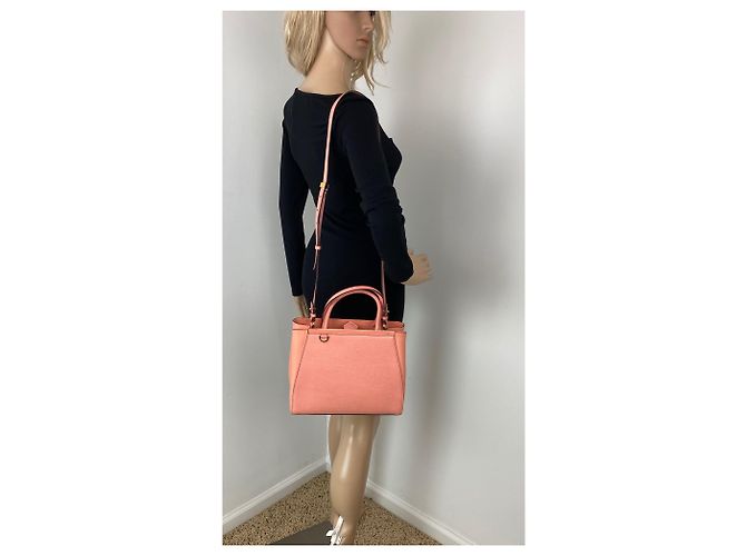 Borsa a spalla Fendi Vitello Elite Flamingo Petite 2Jours Ecstasy Rosa - vista 2