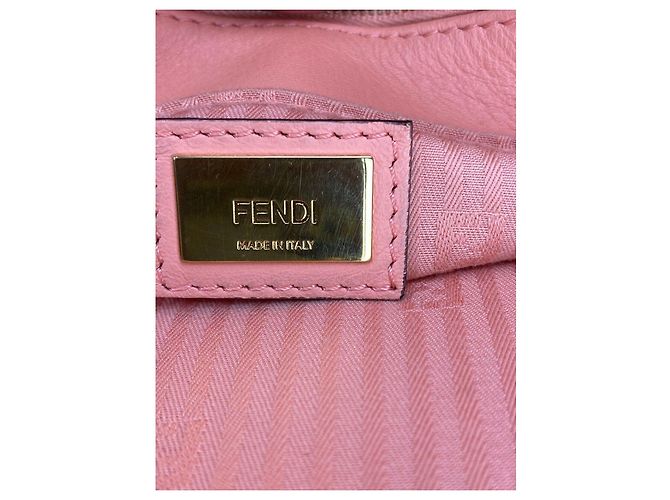 Borsa a spalla Fendi Vitello Elite Flamingo Petite 2Jours Ecstasy Rosa - vista 4