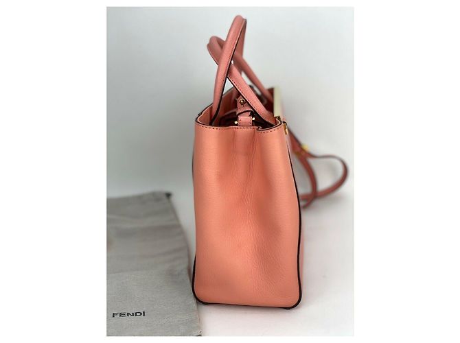 Borsa a spalla Fendi Vitello Elite Flamingo Petite 2Jours Ecstasy Rosa - vista 5