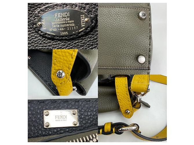 Borsa Messenger Fendi Selleria grande Peekaboo Iconic Essential - vista 4