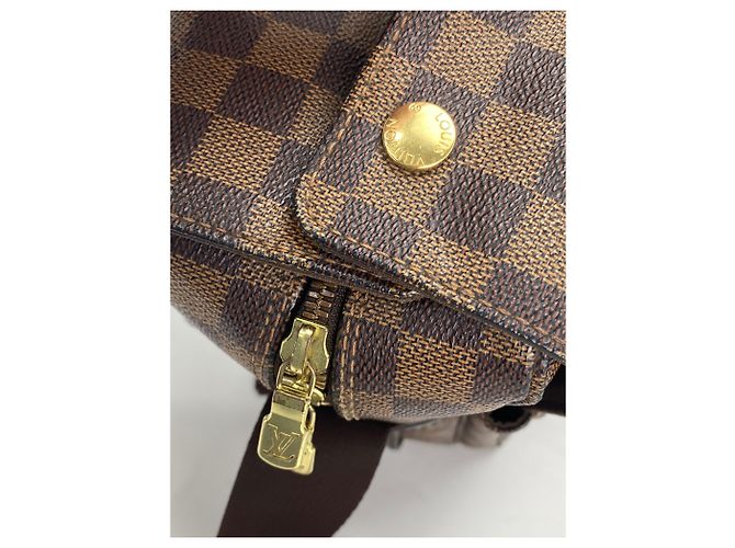 Borsa a tracolla da uomo Louis Vuitton in tela Damier Ebene Naviglio Marrone - vista 5