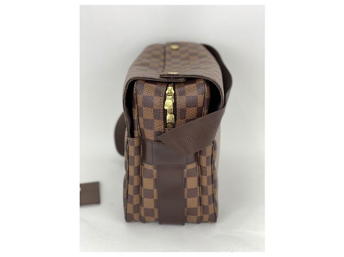 Borsa a tracolla da uomo Louis Vuitton in tela Damier Ebene Naviglio Marrone - vista 6