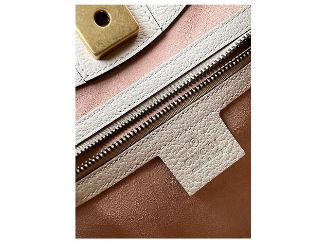 Borsa a mano con manico superiore GUCCI Linea Medium Totem Web a strisce giallo farfalla Marrone - vista 4