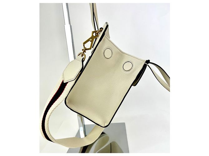 Borsa a mano con manico superiore GUCCI Linea Medium Totem Web a strisce giallo farfalla Marrone - vista 6