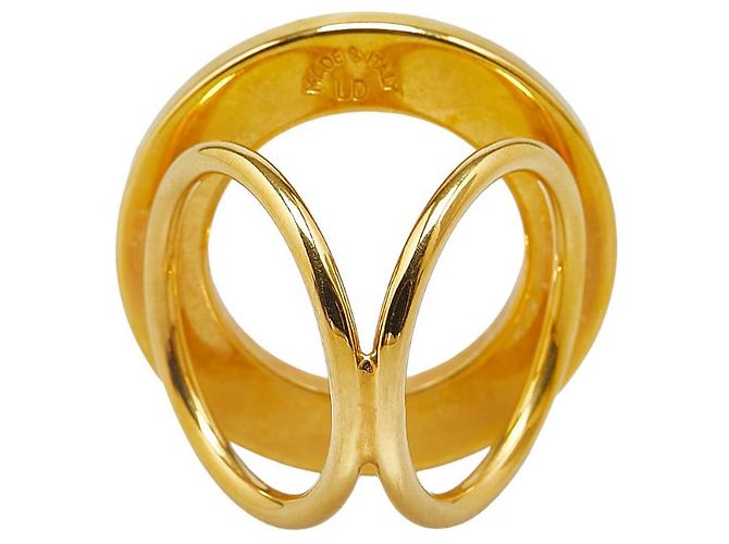 Céline Anneau de foulard en cercle plaqué or Celine - vue 3