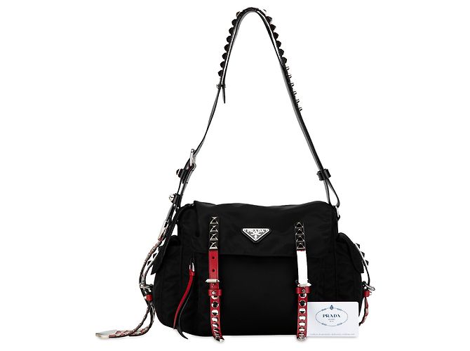 Prada Crossbody Tessuto Elektra Preto - vista 11
