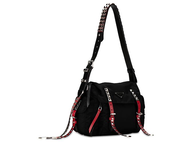 Prada Crossbody Tessuto Elektra Preto - vista 2