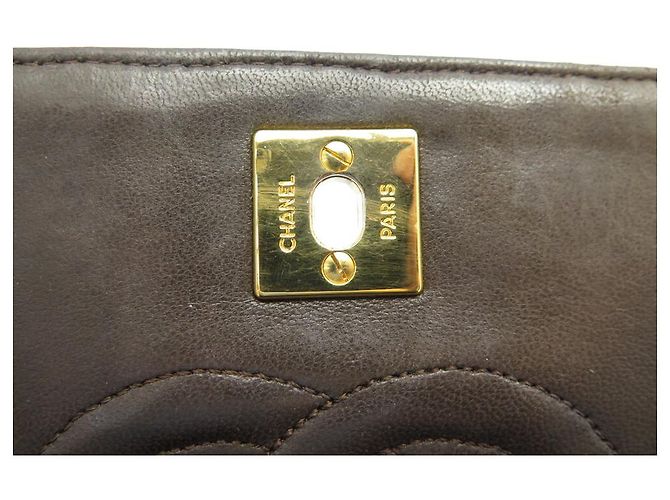 VINTAGE CHANEL ZEITLOSE HANDTASCHE BRAUNE EIDECHSENLEDER-CROSBODY-EIDECHSTASCHE - Ansicht 10