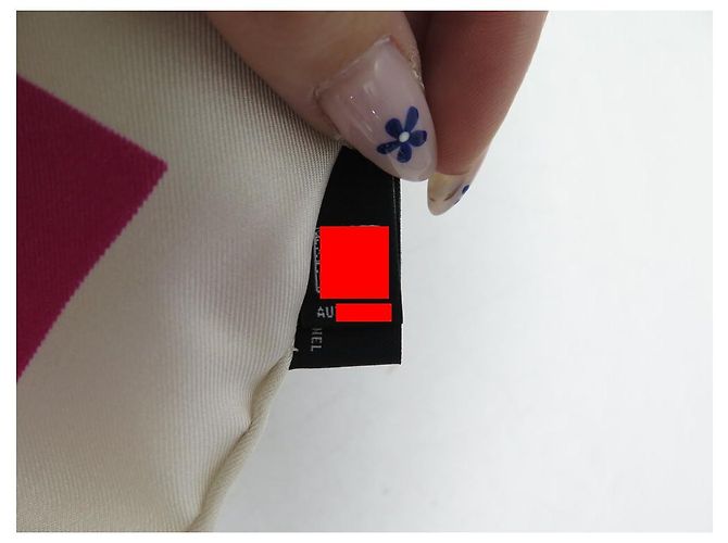 NUOVA SCIARPA DA SPIAGGIA CHANEL LOGO CC COCO CAMBON SCIARPA IN SETA BIANCO ROSA BLU - vista 11