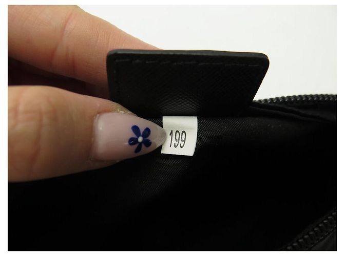MENGE 2 PRADA BEUTEL RE-NYLON CANVAS SCHWARZ BEUTEL CANVAS BEUTEL CLUTCH - Ansicht 17