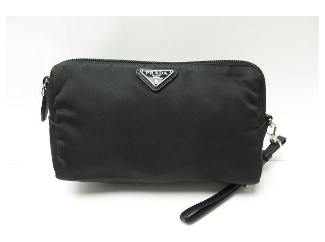 MENGE 2 PRADA BEUTEL RE-NYLON CANVAS SCHWARZ BEUTEL CANVAS BEUTEL CLUTCH - Ansicht 2