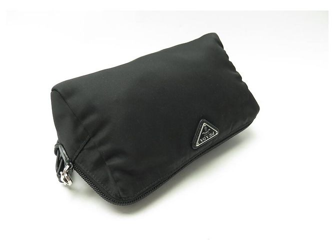 MENGE 2 PRADA BEUTEL RE-NYLON CANVAS SCHWARZ BEUTEL CANVAS BEUTEL CLUTCH - Ansicht 5