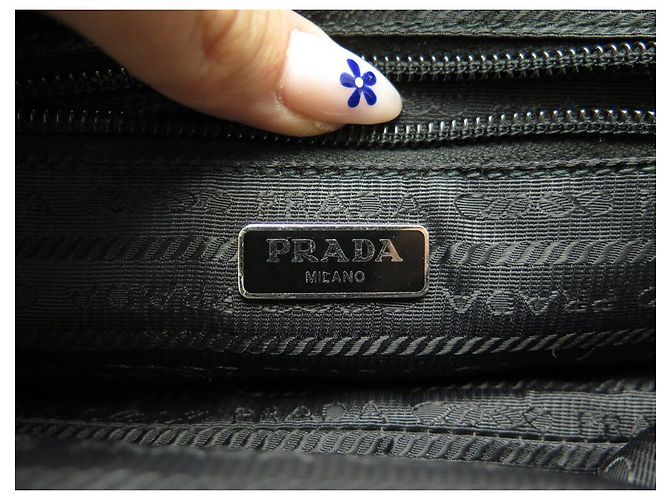 MENGE 2 PRADA BEUTEL RE-NYLON CANVAS SCHWARZ BEUTEL CANVAS BEUTEL CLUTCH - Ansicht 8
