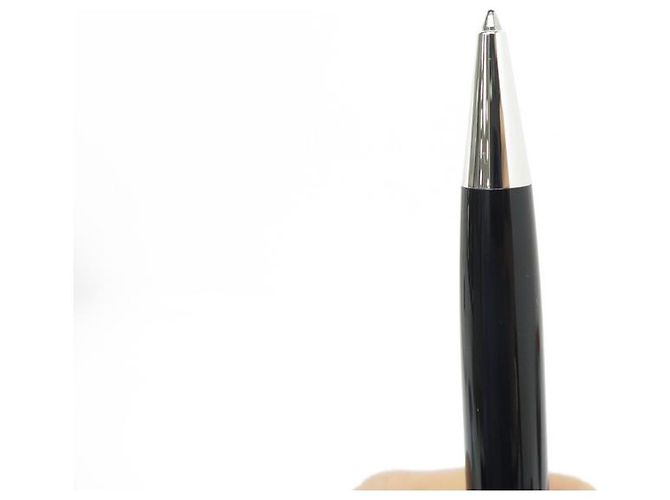 MONTBLANC PENNA A SFERA MEISTERSTUCK CLASSIC PLATINUM MB2866 PENNA IN RESINA NERA - vista 3