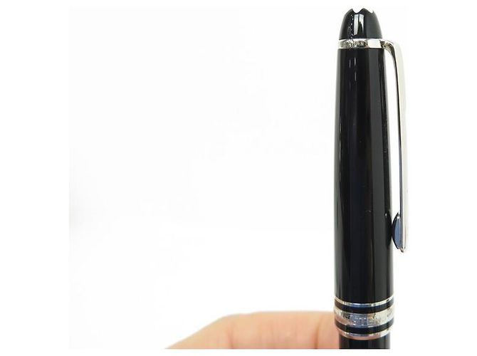 MONTBLANC PENNA A SFERA MEISTERSTUCK CLASSIC PLATINUM MB2866 PENNA IN RESINA NERA - vista 5
