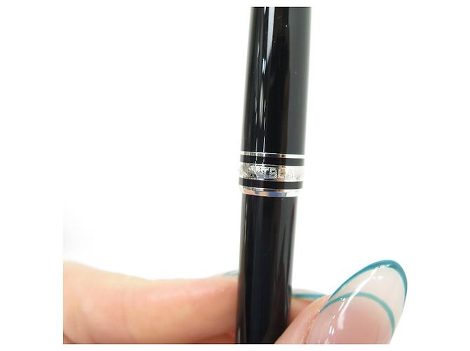 MONTBLANC PENNA A SFERA MEISTERSTUCK CLASSIC PLATINUM MB2866 PENNA IN RESINA NERA - vista 6