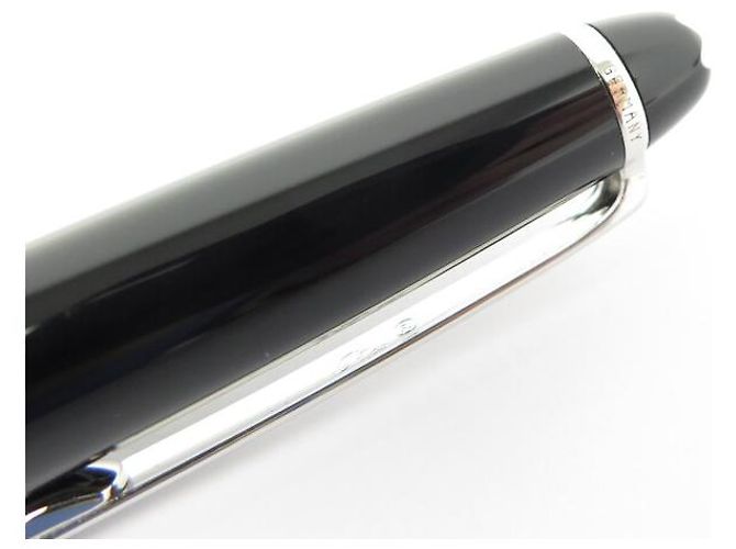 MONTBLANC PENNA A SFERA MEISTERSTUCK CLASSIC PLATINUM MB2866 PENNA IN RESINA NERA - vista 8