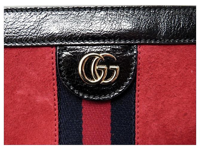 NEW GUCCI OPHIDIA PM HANDBAG 503877 IN RED SUEDE CROSSBODY BAG NEW - view 8