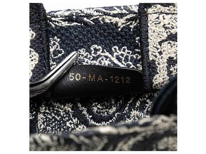 Dior Dior Jacquard Reverse Toile de Jouy Bestickte Handtasche Canvas Handtasche in Great - Ansicht 8