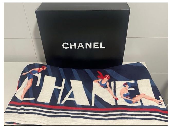 Autre Marque Toalla de baño Chanel Azul marino Algodón - vista 2