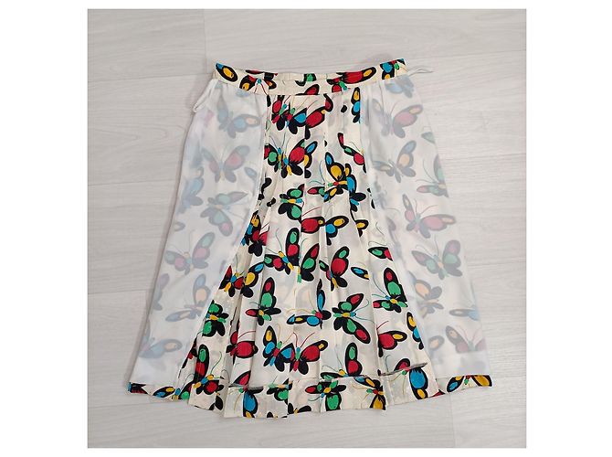 Emanuel Ungaro falda de mariposas Multicolor - vista 10