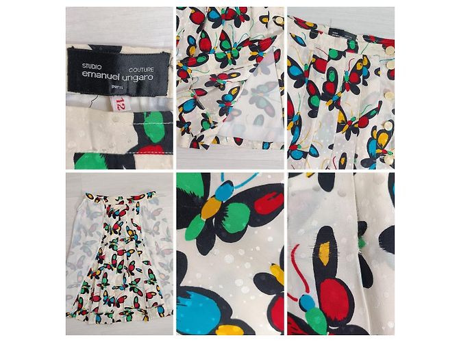 Emanuel Ungaro falda de mariposas Multicolor - vista 11