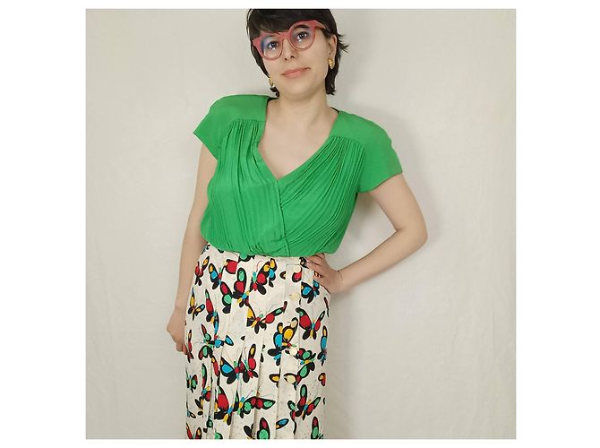 Emanuel Ungaro falda de mariposas Multicolor - vista 4